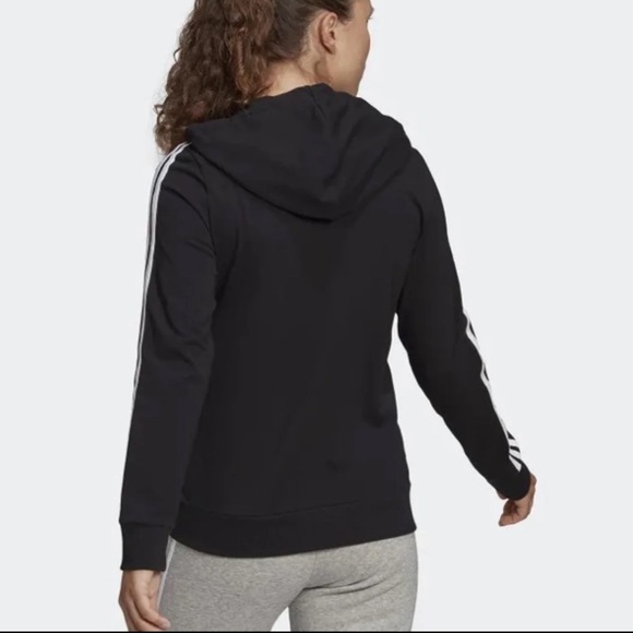 ADIDAS Essentials 3-stripe Full Zip Hoodie - Picture 4 of 12